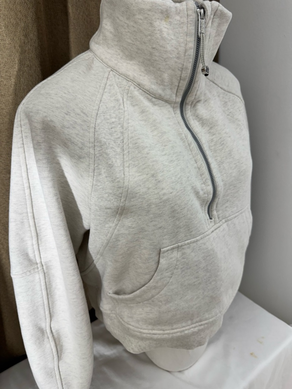 lululemon athletica Light Oatmeal Half-Zip Pullover